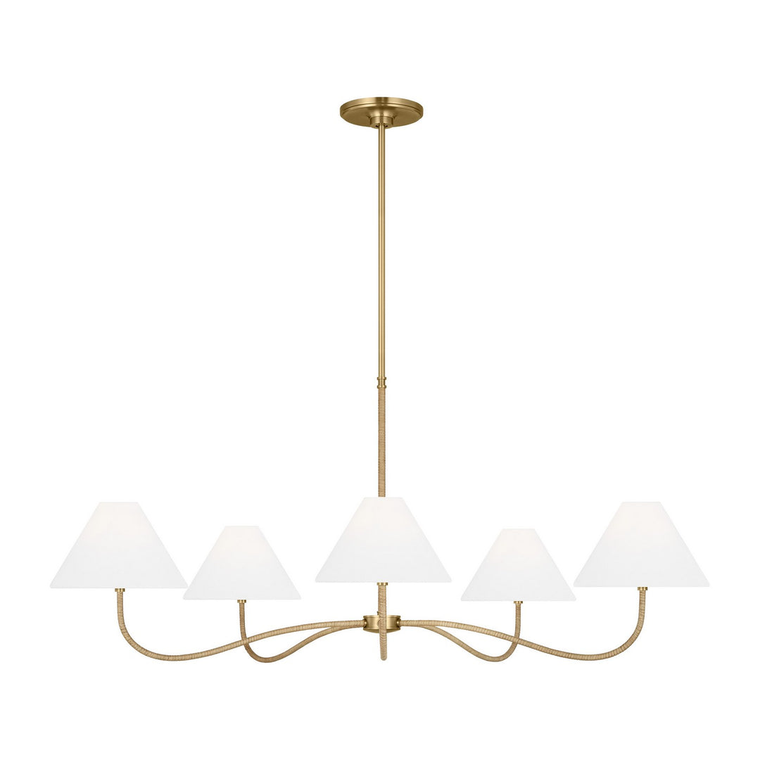 Laguna Five Light Chandelier in Burnished Brass - available from The Lighting Shoppe, trusted by Canadian homeowners