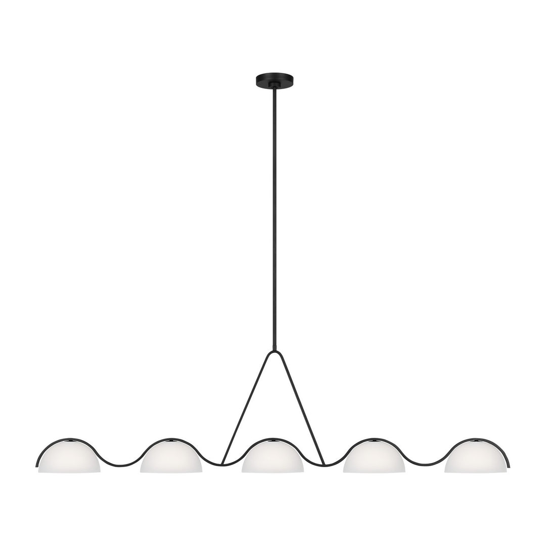Visual Comfort Studio Canada - KC1125MBK - Five Light Linear Chandelier - Nido - Midnight Black