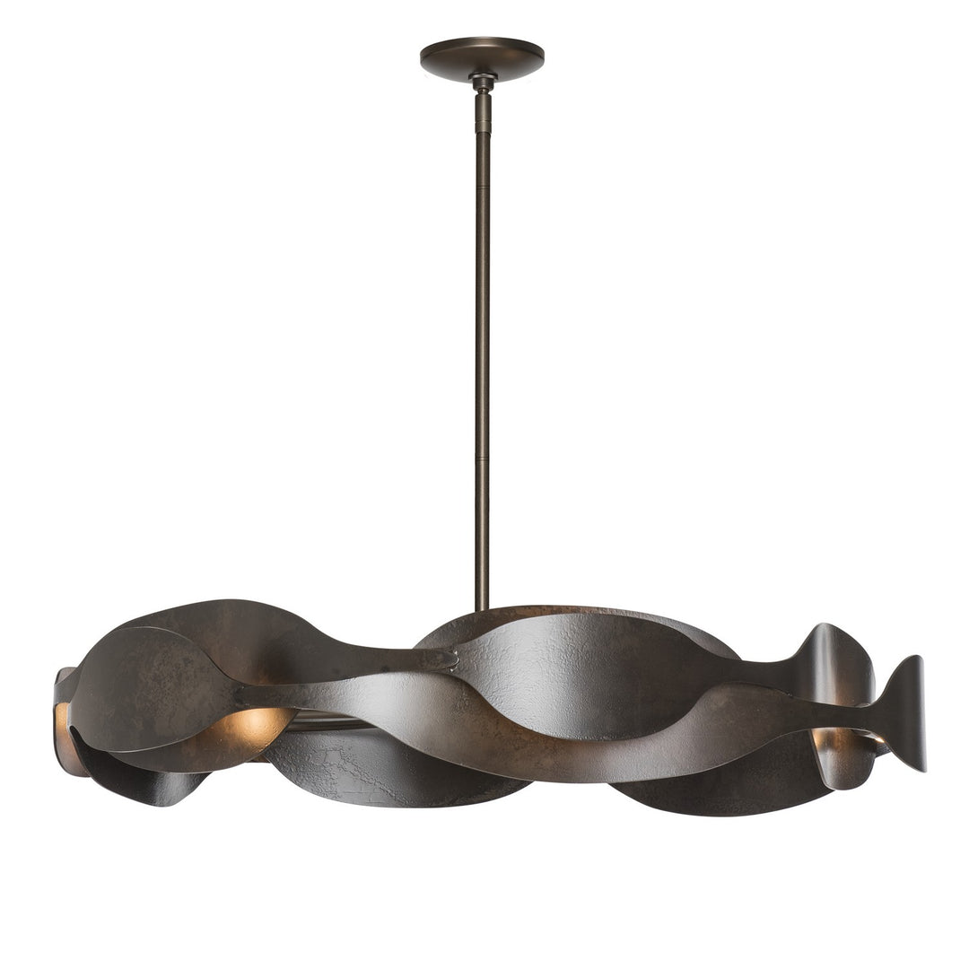 Hubbardton Forge Canada - 132160-SKT-MULT-07 - Six Light Pendant - Waves - Dark Smoke