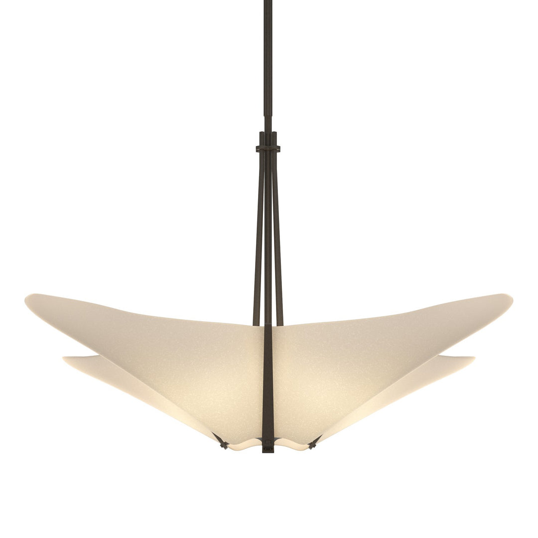 Hubbardton Forge Canada - 133305-SKT-MULT-07-SH1995 - Four Light Pendant - Kirigami - Dark Smoke