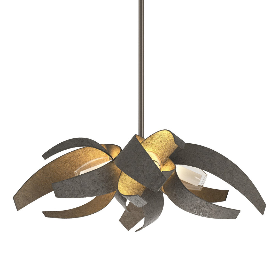 Hubbardton Forge Canada - 136500-SKT-MULT-07-YE0352 - Four Light Pendant - Corona - Dark Smoke
