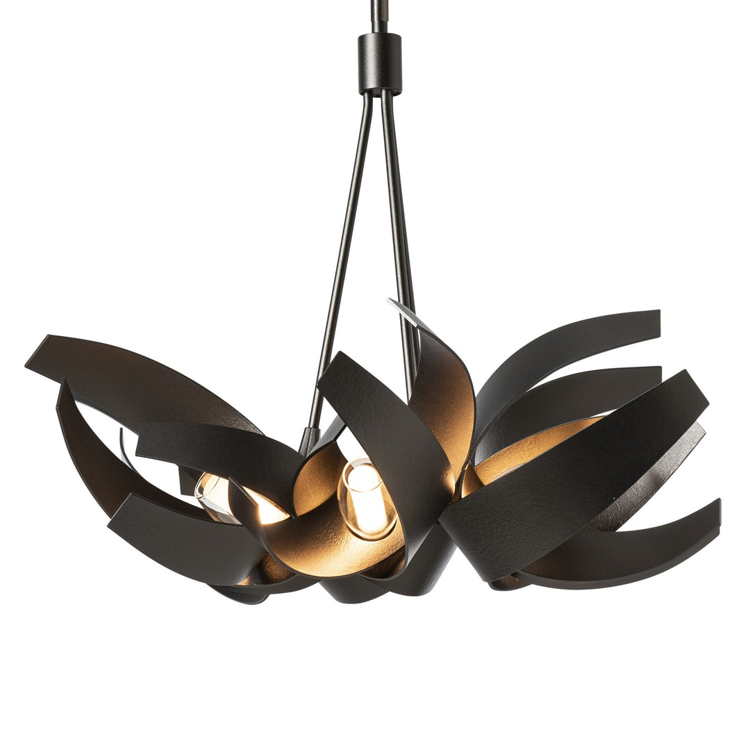 Hubbardton Forge Canada - 136501-SKT-MULT-14-YE0352 - Six Light Pendant - Corona - Oil Rubbed Bronze
