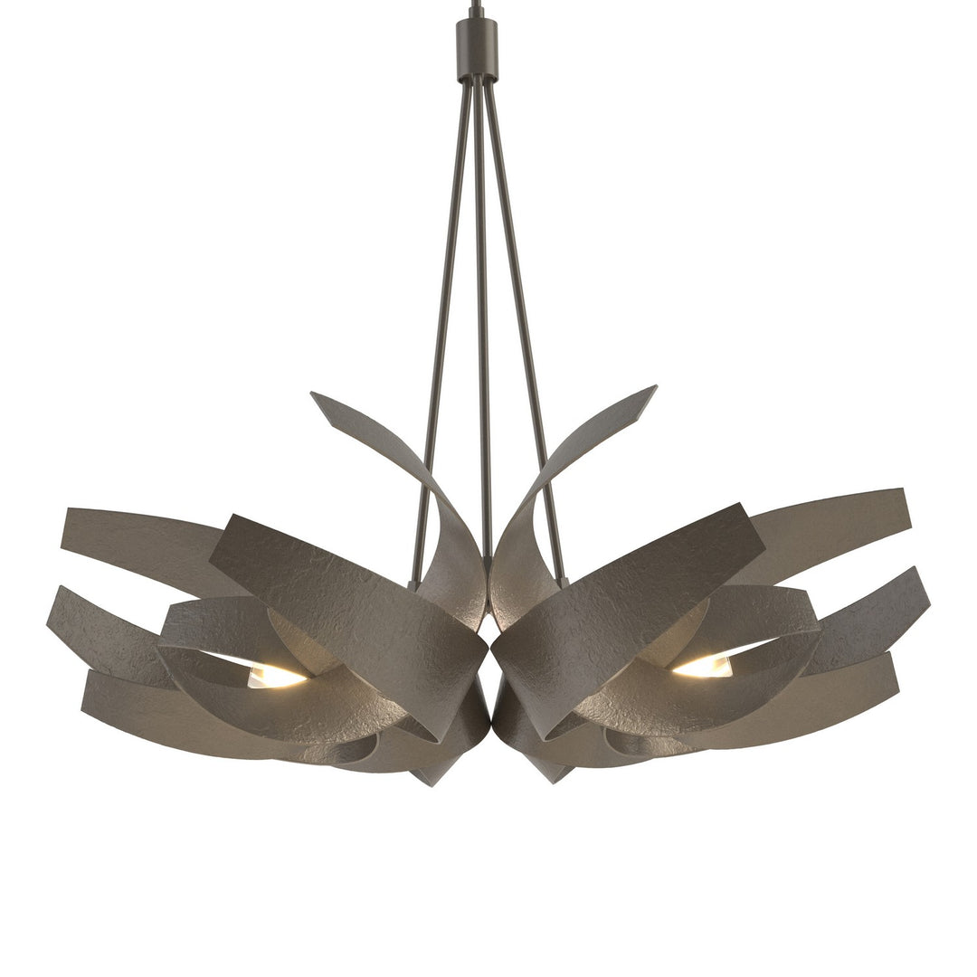 Hubbardton Forge Canada - 136505-SKT-MULT-07-YE0377 - Six Light Pendant - Corona - Dark Smoke
