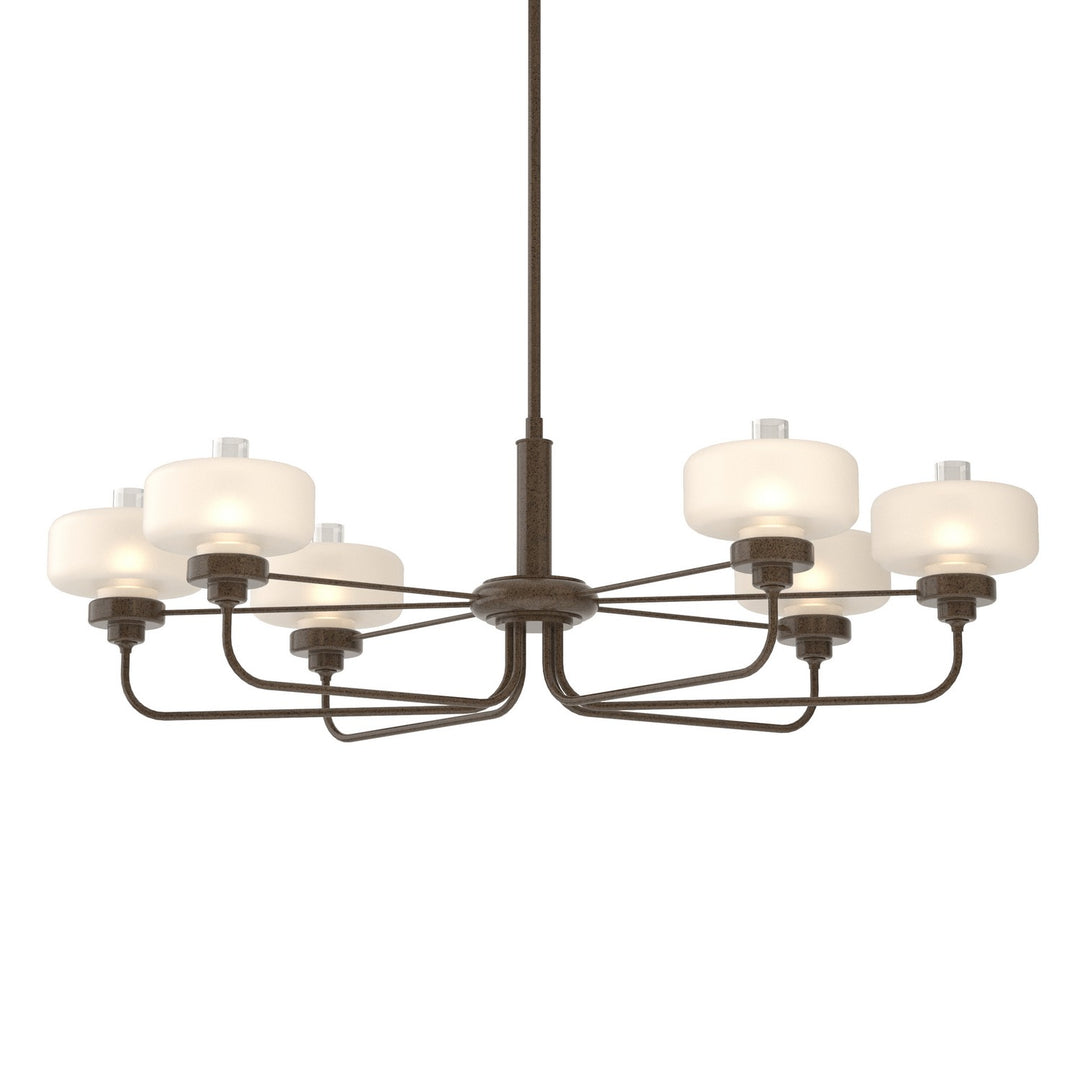 Hubbardton Forge Canada - 137840-SKT-MULT-05-WC0593 - Six Light Pendant - Nola - Bronze