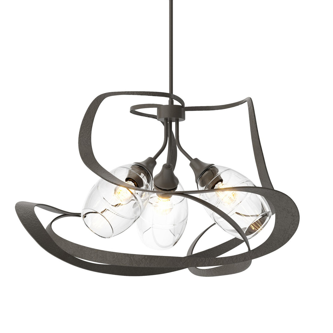 Hubbardton Forge Canada - 137855-SKT-MULT-07-ZM0621 - Three Light Pendant - Nest - Dark Smoke
