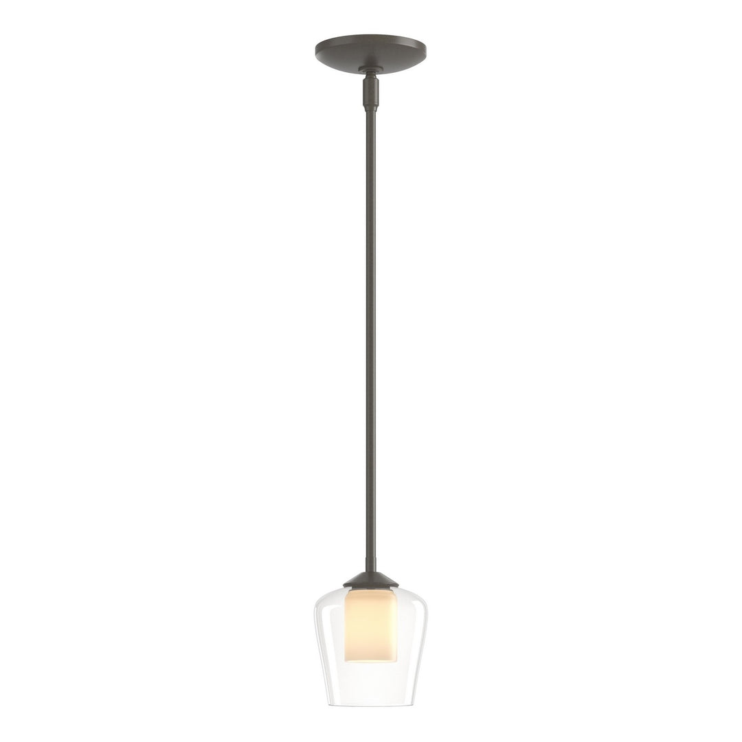 Simple Lines One Light Mini Pendant in Dark Smoke - available from The Lighting Shoppe, trusted by Canadian homeowners