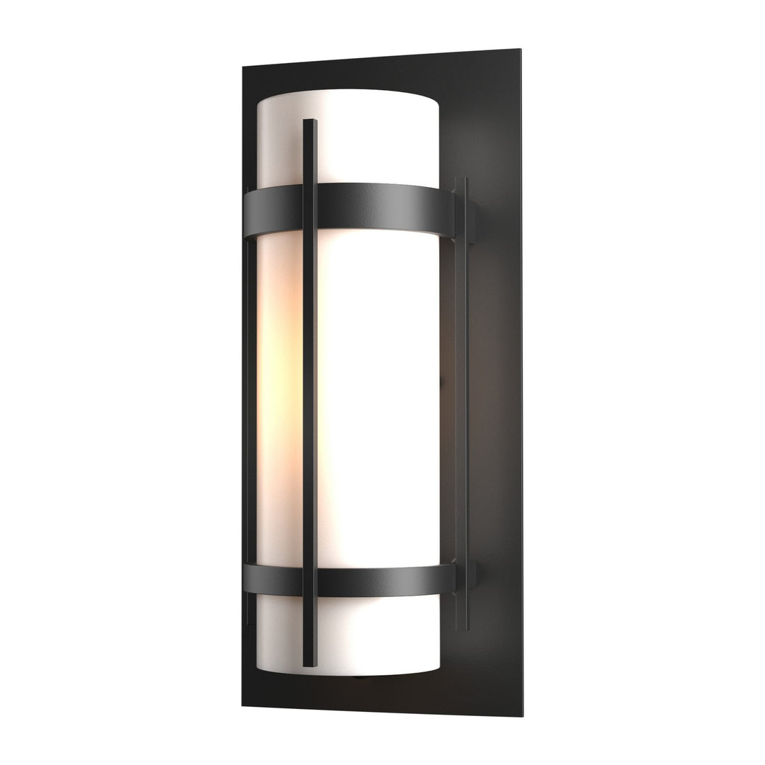 Hubbardton Forge Canada - 305893-SKT-80-GG0034 - One Light Outdoor Wall Sconce - Banded - Coastal Black