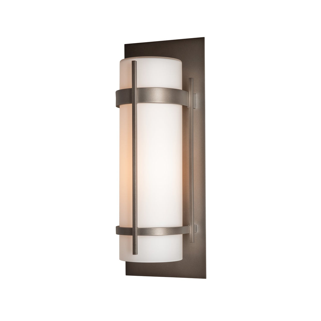Hubbardton Forge Canada - 305894-SKT-77-GG0037 - One Light Outdoor Wall Sconce - Banded - Coastal Dark Smoke