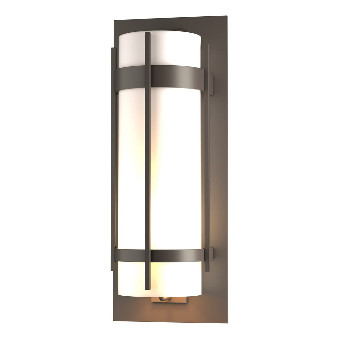 Hubbardton Forge Canada - 305895-SKT-77-GG0240 - One Light Outdoor Wall Sconce - Banded - Coastal Dark Smoke