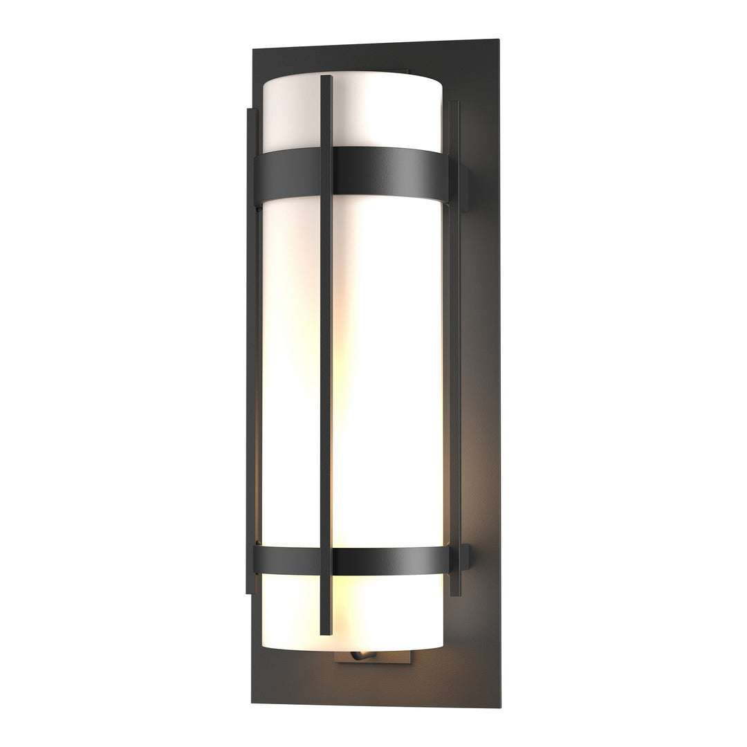 Hubbardton Forge Canada - 305895-SKT-80-GG0240 - One Light Outdoor Wall Sconce - Banded - Coastal Black
