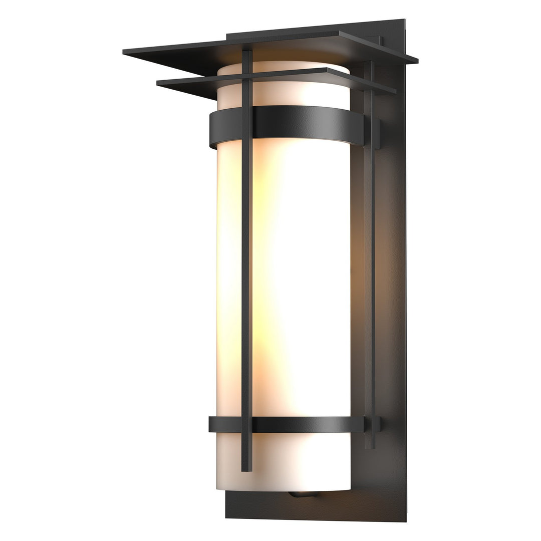 Hubbardton Forge Canada - 305994-SKT-80-GG0037 - One Light Outdoor Wall Sconce - Banded - Coastal Black
