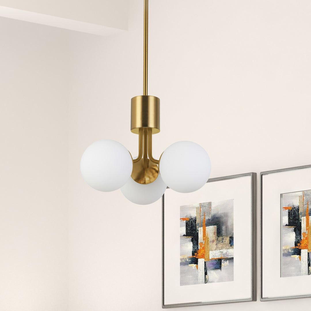 Dainolite Canada - AMA-153P-AGB - Three Light Chandelier - Amanda - Aged Brass