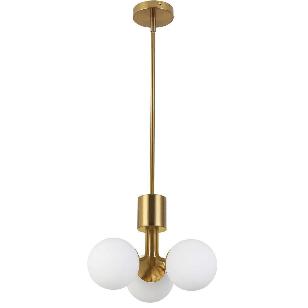 Amanda Three Light Chandelier in Aged Brass - available from The Lighting Shoppe, trusted by Canadian homeowners