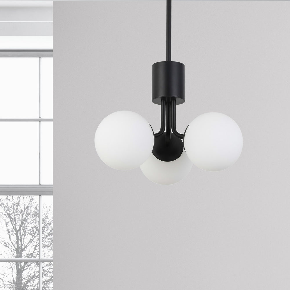 Dainolite Canada - AMA-153P-MB - Three Light Chandelier - Amanda - Matte Black