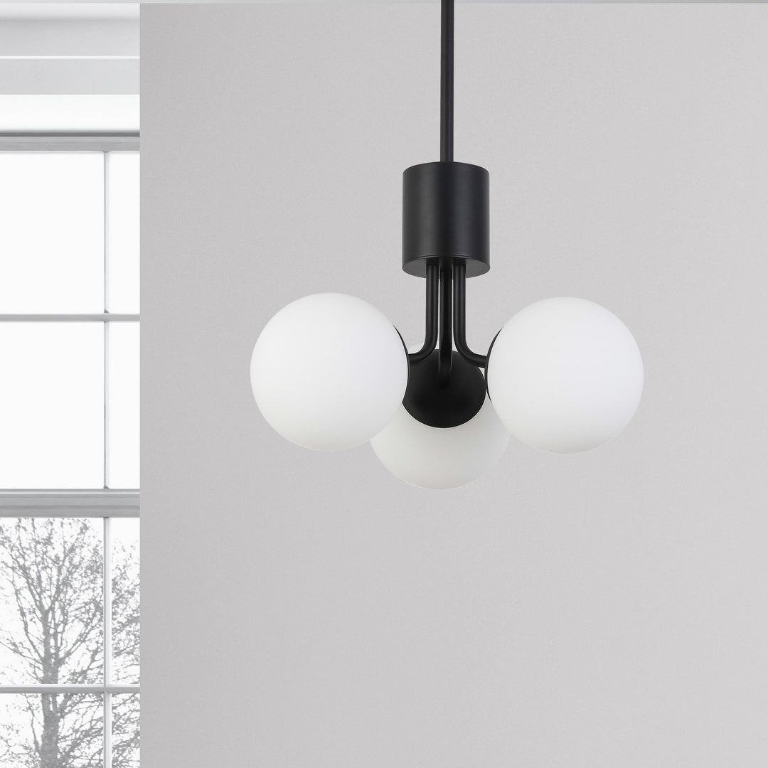 Dainolite Canada - AMA-153P-MB - Three Light Chandelier - Amanda - Matte Black