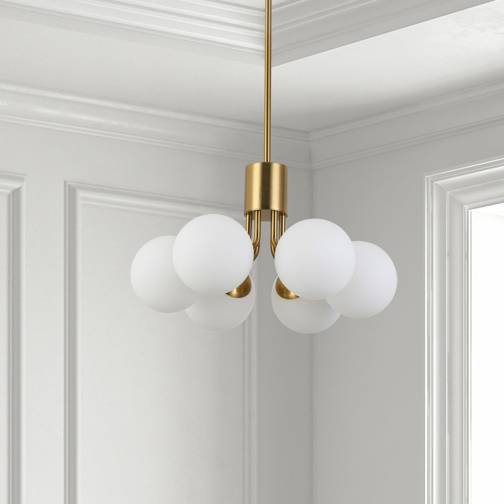 Dainolite Canada - AMA-186P-AGB - Six Light Pendant - Amanda - Aged Brass