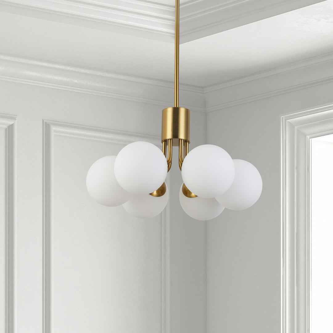 Dainolite Canada - AMA-186P-AGB - Six Light Pendant - Amanda - Aged Brass