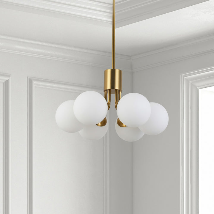 Dainolite Canada - AMA-186P-AGB - Six Light Pendant - Amanda - Aged Brass