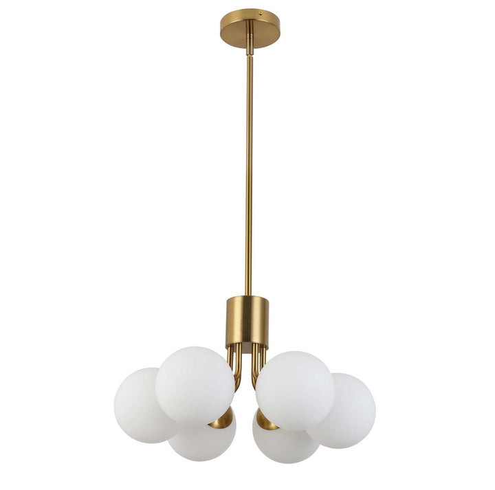 Amanda Six Light Pendant in Aged Brass - available from The Lighting Shoppe, trusted by Canadian homeowners