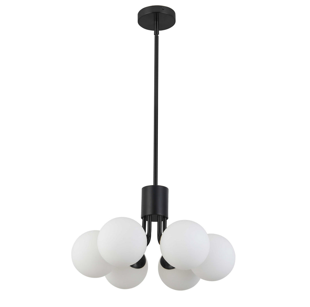 Amanda Six Light Pendant in Matte Black - available from The Lighting Shoppe, trusted by Canadian homeowners