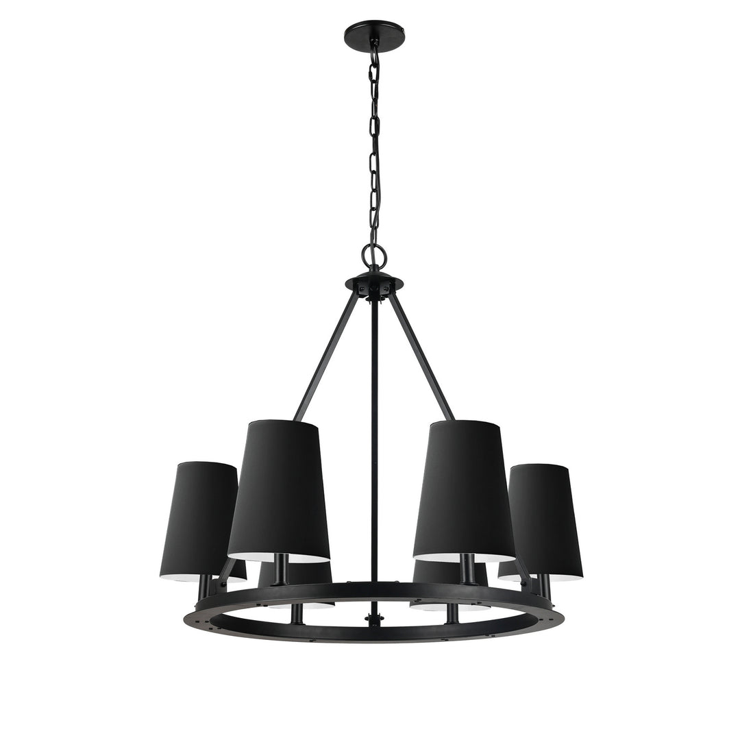 Colby Six Light Chandelier in Matte Black - available from The Lighting Shoppe, trusted by Canadian homeowners
