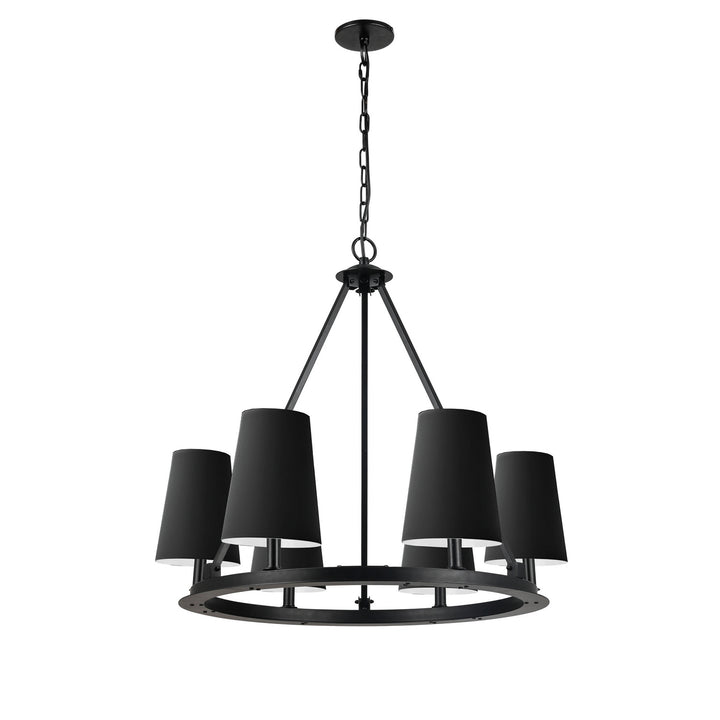 Colby Six Light Chandelier in Matte Black - available from The Lighting Shoppe, trusted by Canadian homeowners