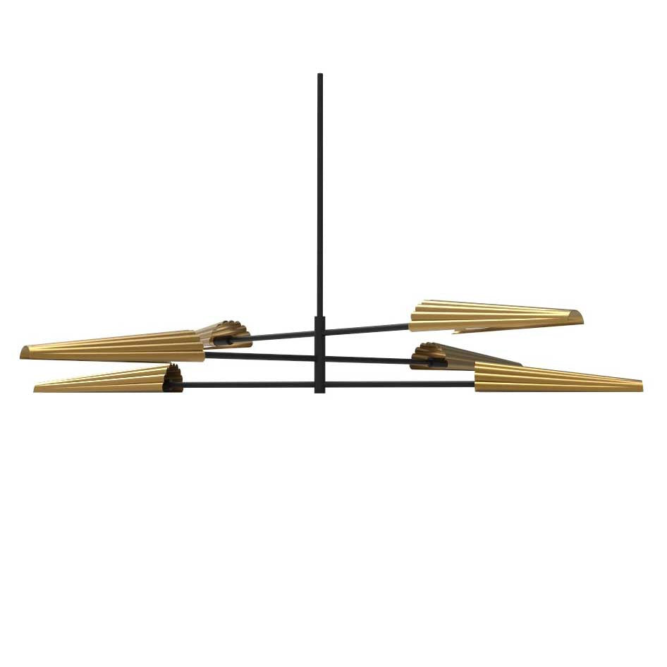 Cassie Six Light Chandelier in Matte Black - available from The Lighting Shoppe, trusted by Canadian homeowners