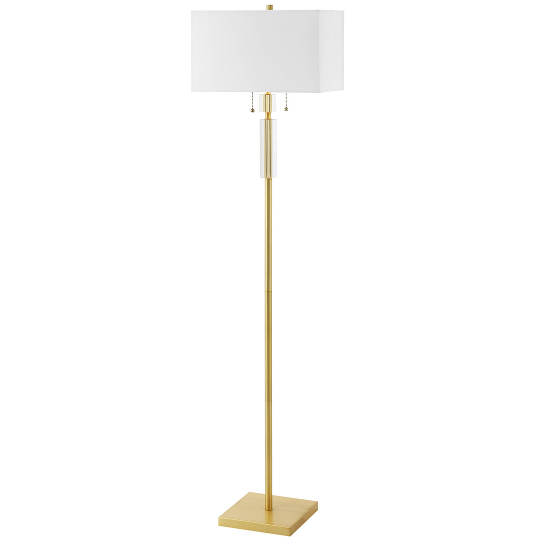 Fernanda Two Light Floor Lamp in Aged Brass - available from The Lighting Shoppe, trusted by Canadian homeowners