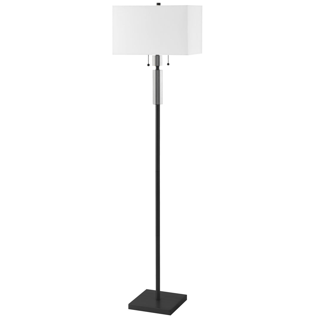 Fernanda Two Light Floor Lamp in Matte Black - available from The Lighting Shoppe, trusted by Canadian homeowners