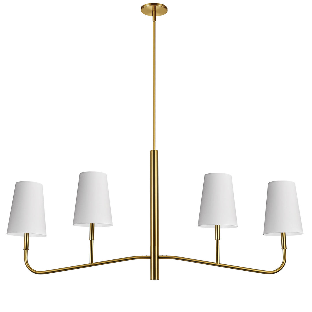 Eleanor Four Light Chandelier in Aged Brass - available from The Lighting Shoppe, trusted by Canadian homeowners