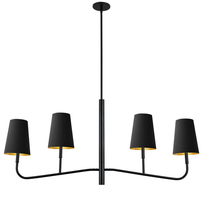 Eleanor Four Light Chandelier in Matte Black - available from The Lighting Shoppe, trusted by Canadian homeowners