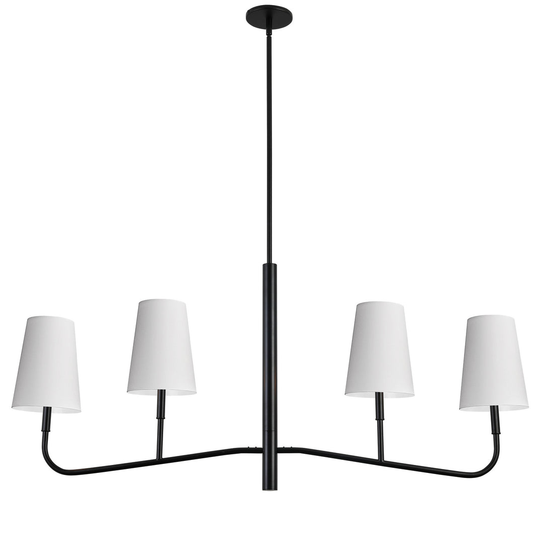 Eleanor Four Light Chandelier in Matte Black - available from The Lighting Shoppe, trusted by Canadian homeowners