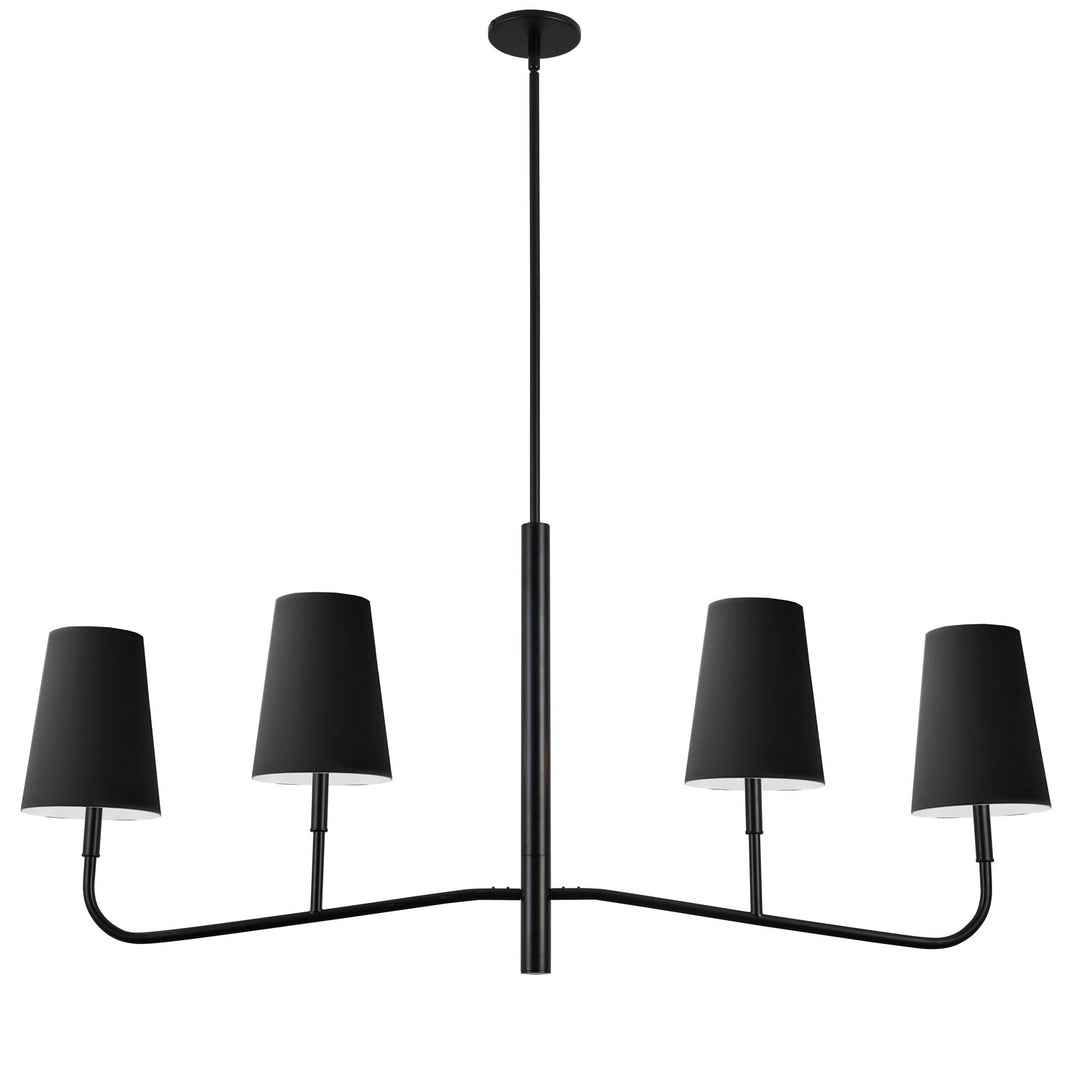 Eleanor Four Light Chandelier in Matte Black - available from The Lighting Shoppe, trusted by Canadian homeowners