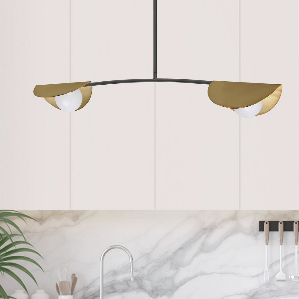 Dainolite Canada - EMM-342HP-MB-AGB - Two Light Pendant - Emma - Matte Black