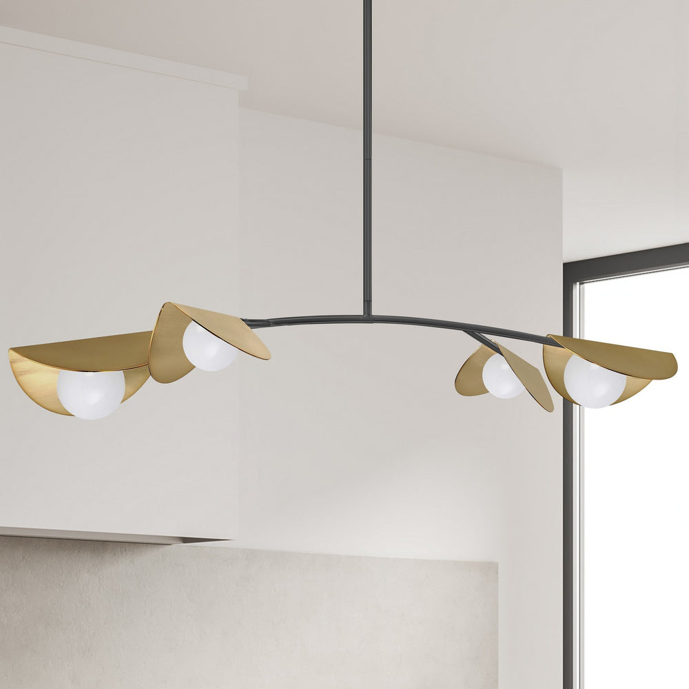 Dainolite Canada - EMM-414HP-MB-AGB - Four Light Pendant - Emma - Matte Black