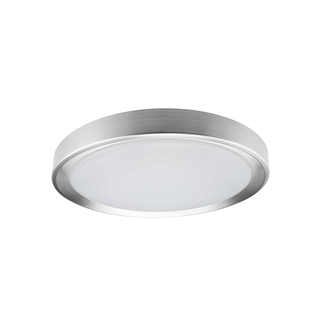 Flynn LED Flush Mount in Satin Chrome - available from The Lighting Shoppe, trusted by Canadian homeowners