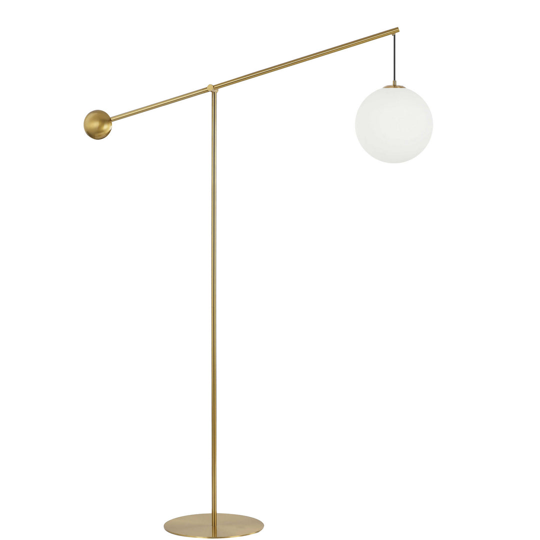 Holly One Light Floor Lamp in Aged Brass - available from The Lighting Shoppe, trusted by Canadian homeowners