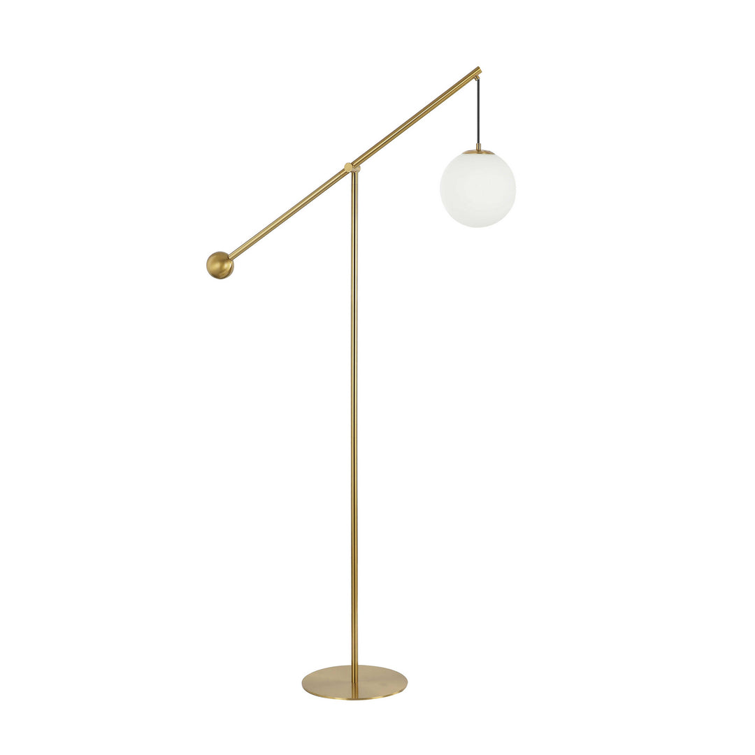Holly One Light Floor Lamp in Aged Brass - available from The Lighting Shoppe, trusted by Canadian homeowners