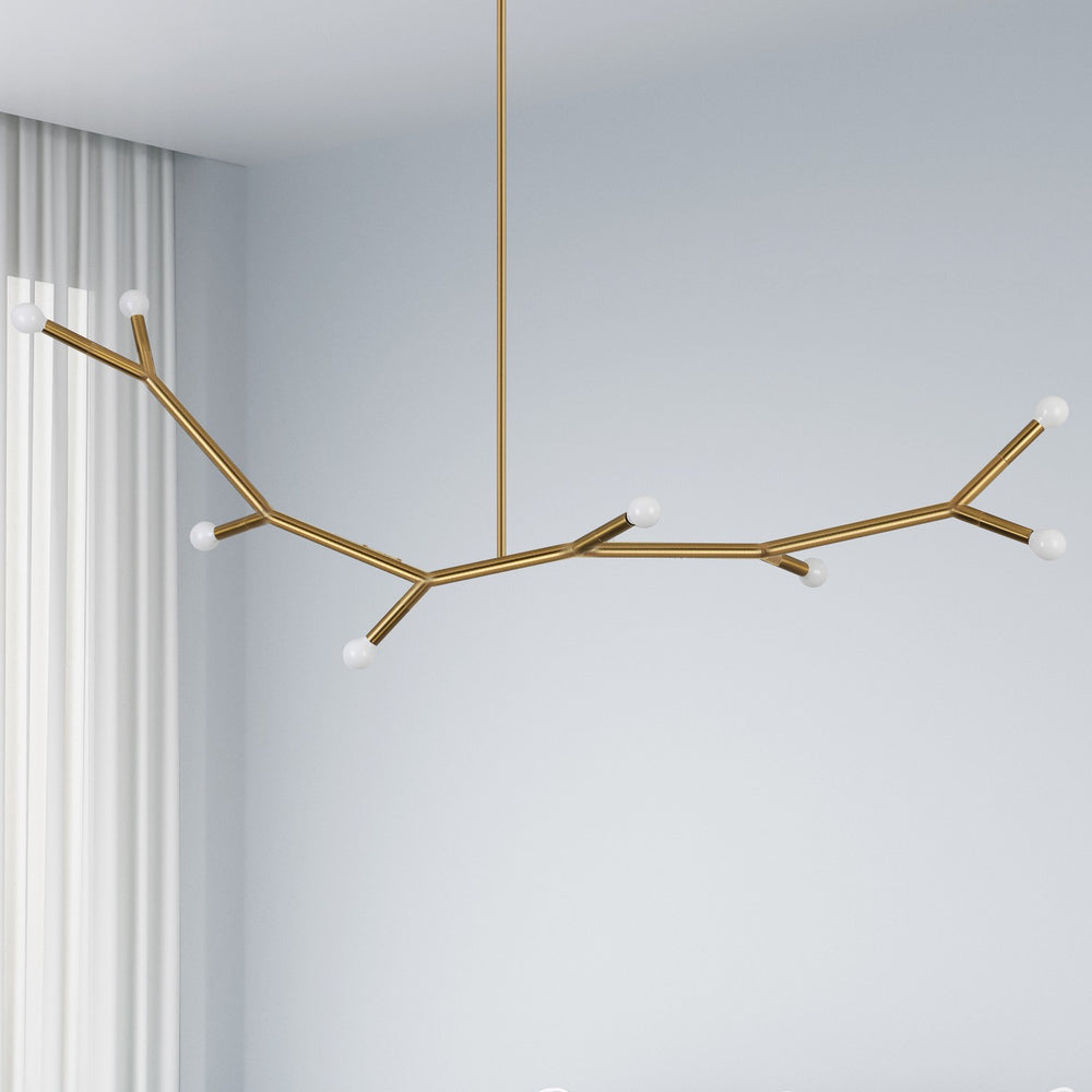 Dainolite Canada - MOR-608HP-AGB - Eight Light Pendant - Morgan - Aged Brass