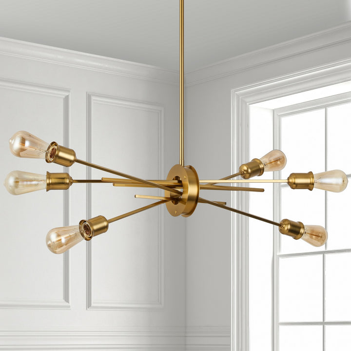 Dainolite Canada - NEB-326HP-AGB - Six Light Pendant - Nebraska - Aged Brass