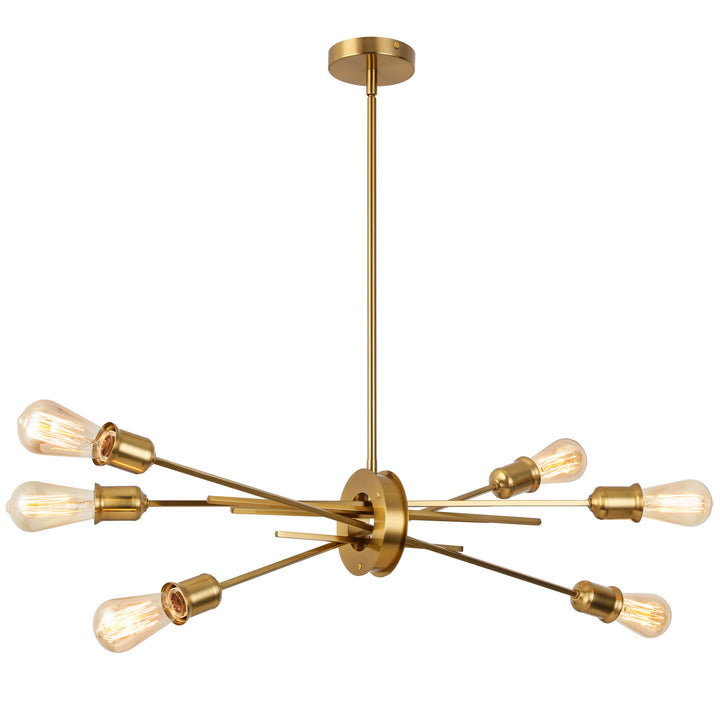 Nebraska Six Light Pendant in Aged Brass - available from The Lighting Shoppe, trusted by Canadian homeowners