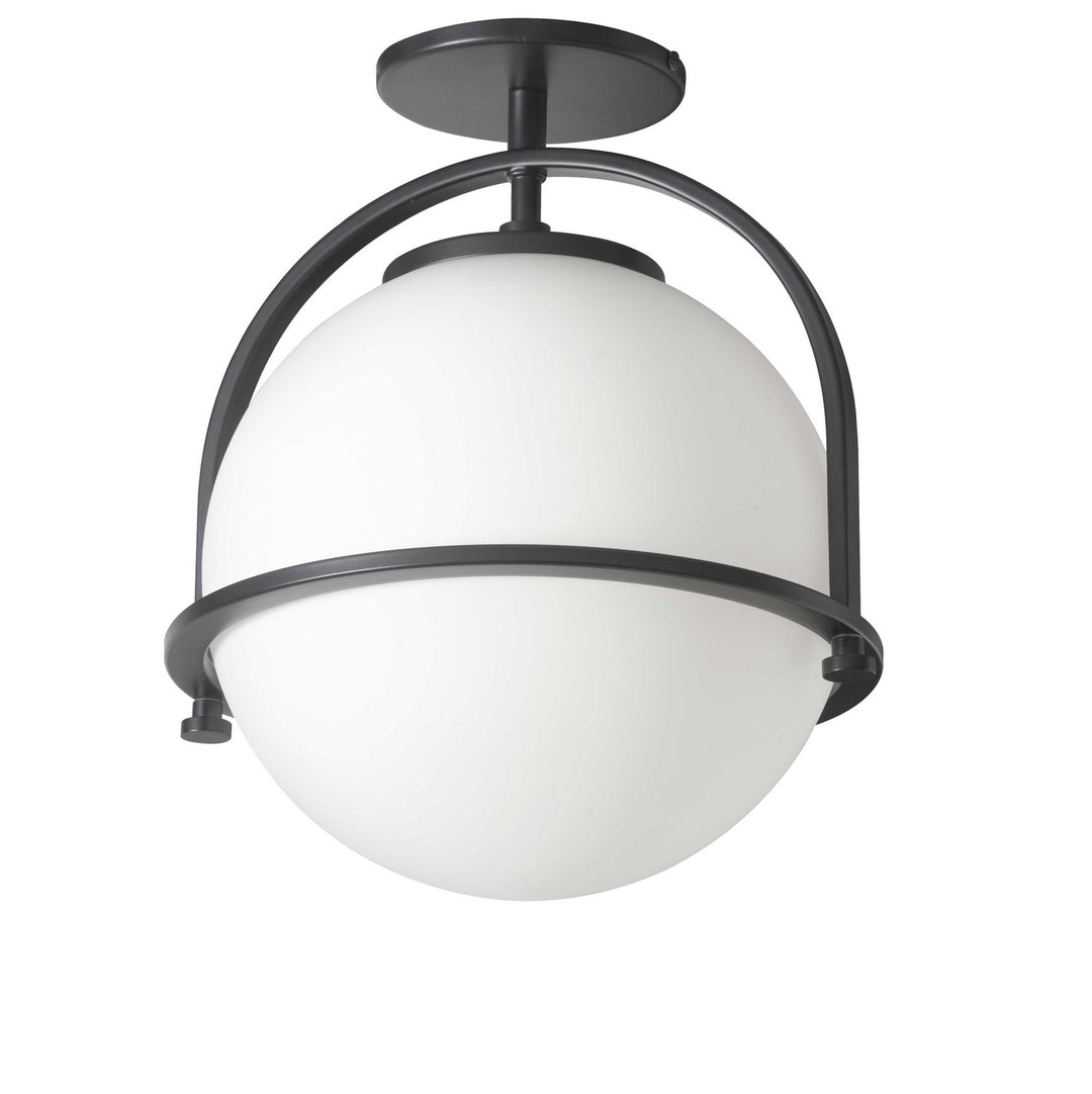 Paola One Light Semi Flush Mount in Matte Black - available from The Lighting Shoppe, trusted by Canadian homeowners