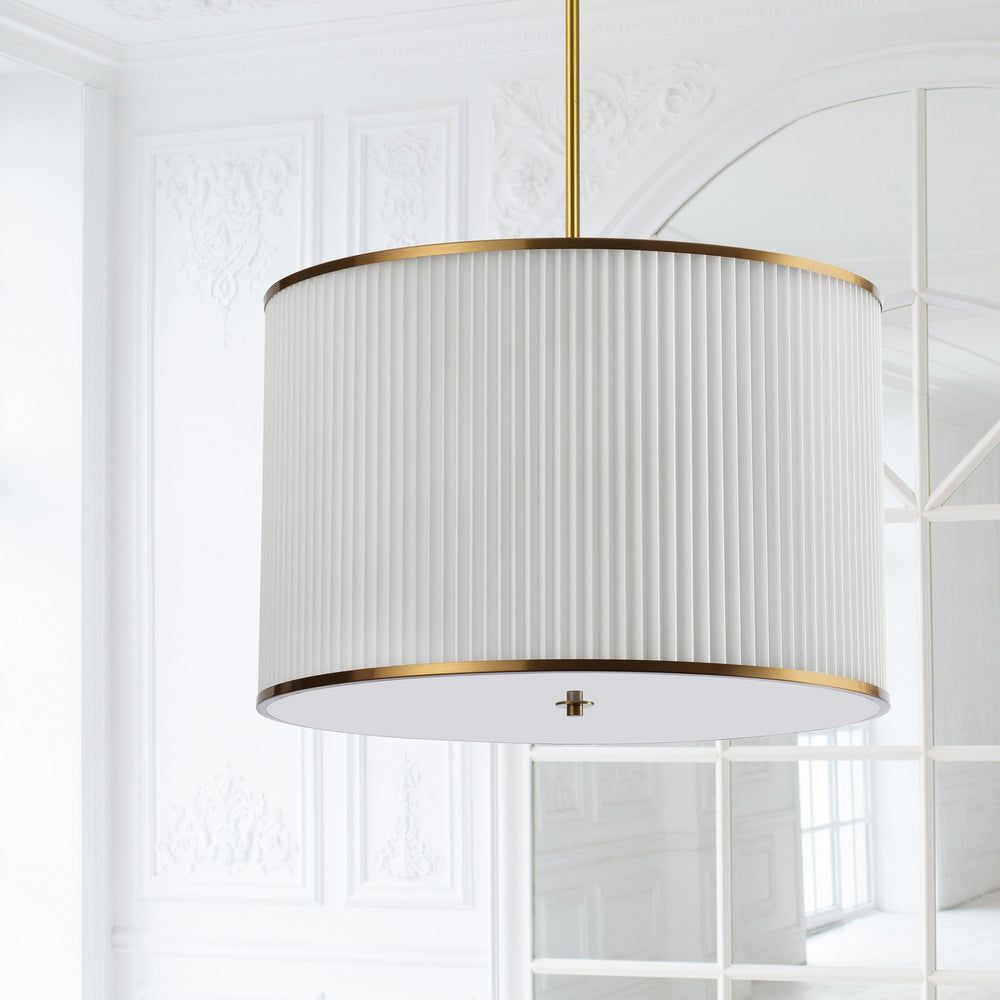 Dainolite Canada - PRD-243P-AGB - Four Light Pendant - Prudy - White