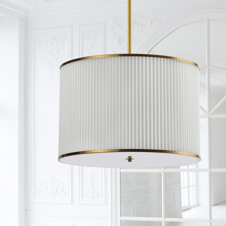Dainolite Canada - PRD-243P-AGB - Four Light Pendant - Prudy - White