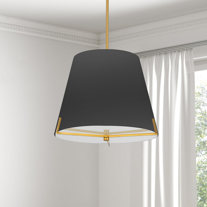 Dainolite Canada - PST-184P-AGB-BK - Four Light Pendant - Preston - Black