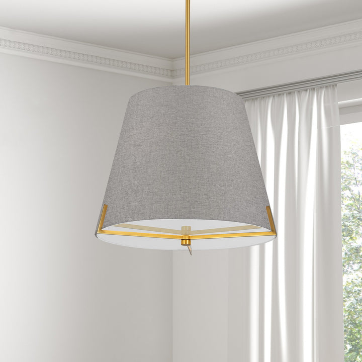 Dainolite Canada - PST-184P-AGB-GRY - Four Light Pendant - Preston - Grey