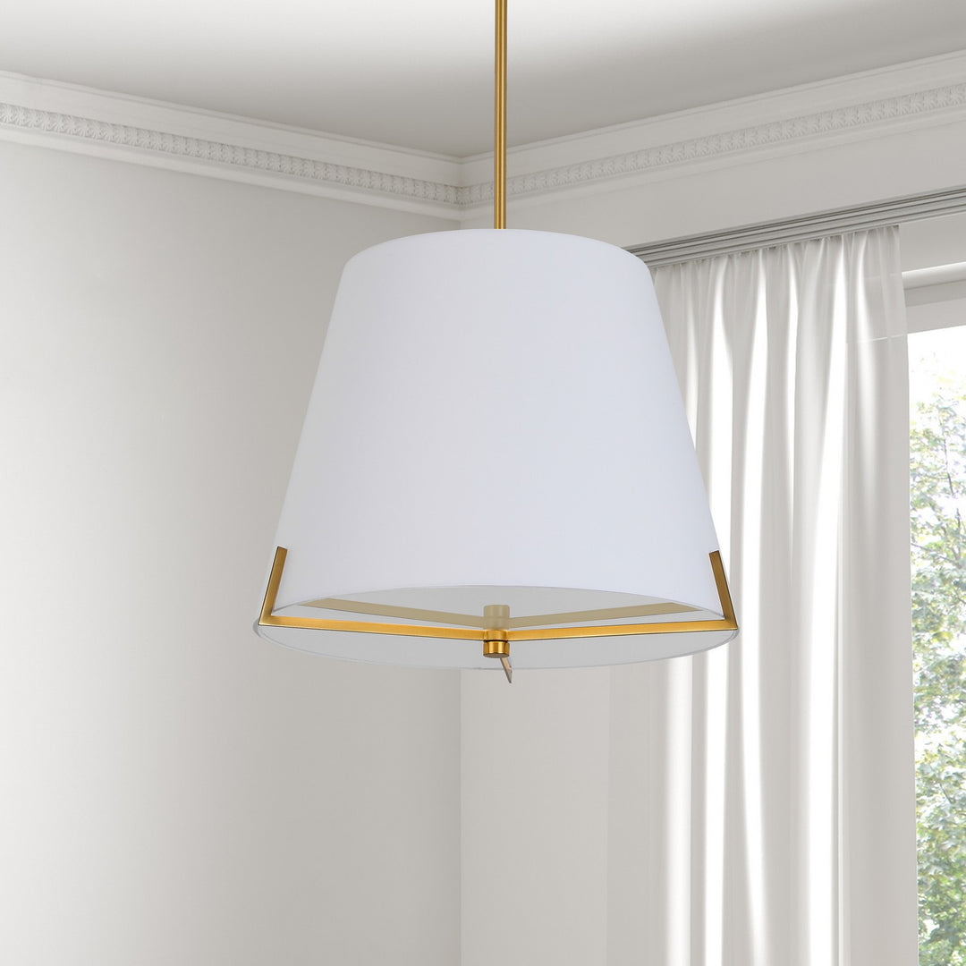 Dainolite Canada - PST-184P-AGB-WH - Four Light Pendant - Preston - White