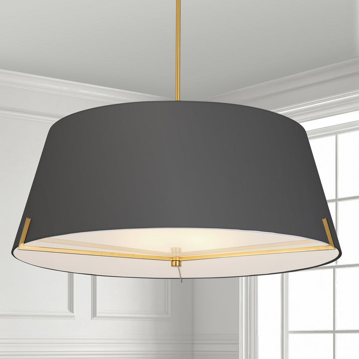 Dainolite Canada - PST-324P-AGB-BK - Four Light Pendant - Preston - Black