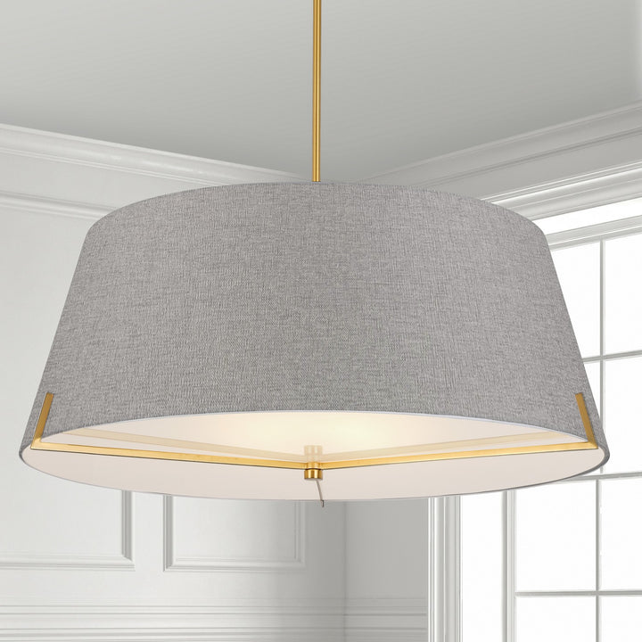 Dainolite Canada - PST-324P-AGB-GRY - Four Light Pendant - Preston - Grey