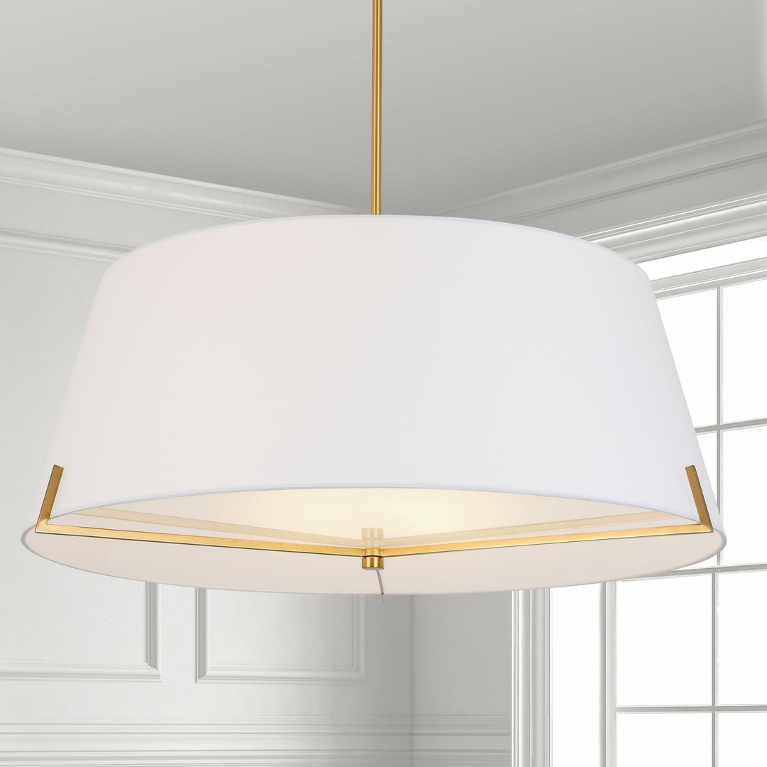 Dainolite Canada - PST-324P-AGB-WH - Four Light Pendant - Preston - White